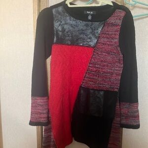 FINAL MARKDOWN Style & Co. Black Textured Knit tunic petite small